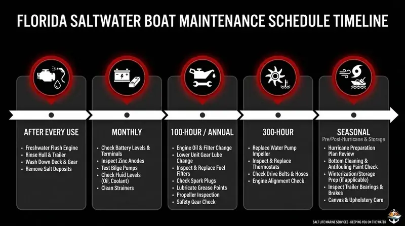 Florida Saltwater Boat Maintenance Schedule Timeline